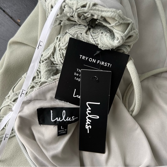 Lulus Katalina Sage Green Backless Crochet Lace Maxi Dress - Picture 13 of 14